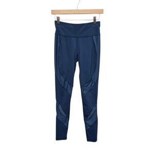 Sweaty Betty Leggings Womens XS Blue The Power Full Length 27in Mesh‎ SB4345